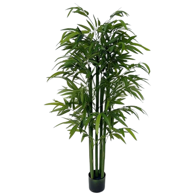 Garden Gyani Bamboo Plant with Pot – 150 cm Tall Artificial Plant | Lifelike Faux Tropical Greenery for Home & Office Décor