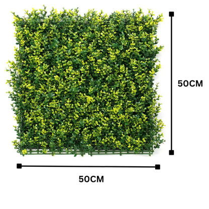 Garden Gyani Artificial Vertical Garden Panel 50×50 cm | Light Green Boxwood Wall Decor | Indoor Outdoor Greenery Panel