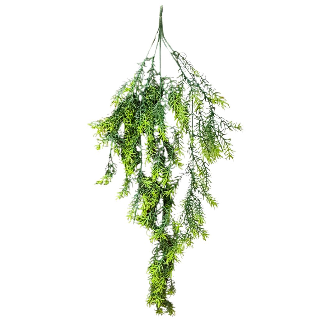 Garden Gyani Artificial Hanging Plant with Basket – Realistic Green Leaves & Creepers for Home, Living Room & Wall Decoration