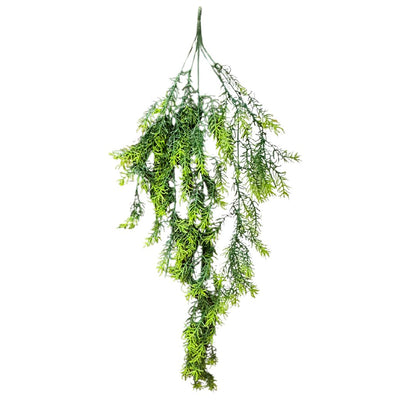 Garden Gyani Artificial Hanging Plant with Basket – Realistic Green Leaves & Creepers for Home, Living Room & Wall Decoration