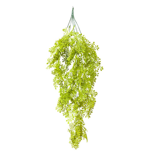 Garden Gyani Artificial Hanging Plant with Basket – Realistic Green Leaves & Creepers for Home, Living Room & Wall Decoration