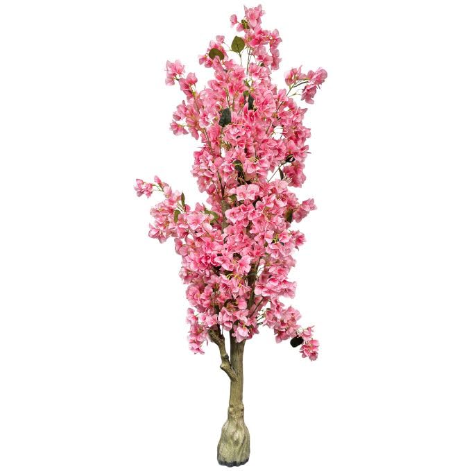 Garden Gyani Artificial Bougainvillea Tree – 5.7 Feet Tall | Faux Flowering Tree with Pink Blooms for Home, Balcony & Office Décor | Indoor Outdoor UV Resistant Decorative Plant Without Pot