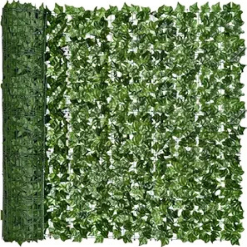 Garden Gyani Artificial Faux Ivy Leaf Mat – 1m x 3m Dark Green Privacy Fence Panel for Wall Decor, Vertical Garden, Balcony & Backdrop Decoration