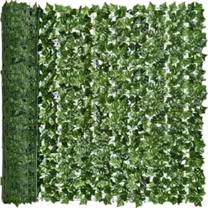 Garden Gyani Artificial Faux Ivy Leaf Mat – 1m x 3m Dark Green Privacy Fence Panel for Wall Decor, Vertical Garden, Balcony & Backdrop Decoration