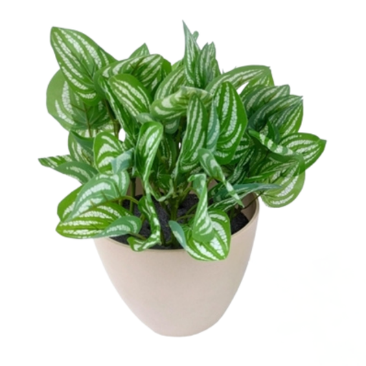 Garden Gyani Wandering Jew Leaves Shrub – 25cm Artificial Plant Without Pot for Home & Office Décor