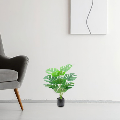 Garden Gyani Artificial Monstera Plant 60cm – Decorative Indoor Tropical Plant in Pot