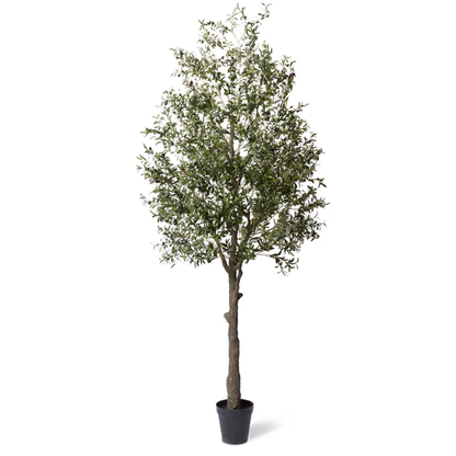 Garden Gyani Olive Tree – 300 cm Tall Artificial Plant with Pot | Lifelike Faux Indoor & Outdoor Décor