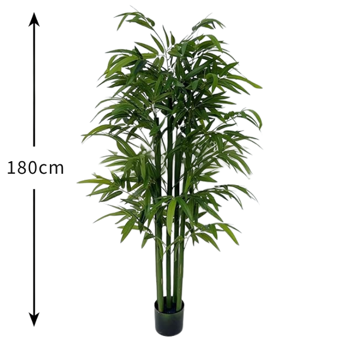 Garden Gyani Bamboo Plant with Pot – 180 cm Tall Artificial Plant | Lifelike Faux Tropical Greenery for Home & Office Décor