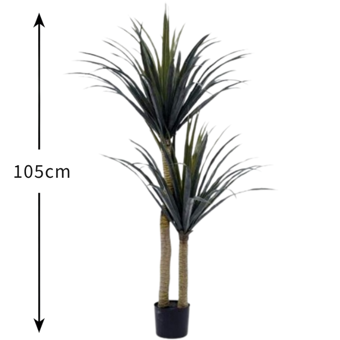 Garden Gyani Yucca Cactus X2 – 105 cm Tall Artificial Plant | Lifelike Faux Indoor & Outdoor Décor
