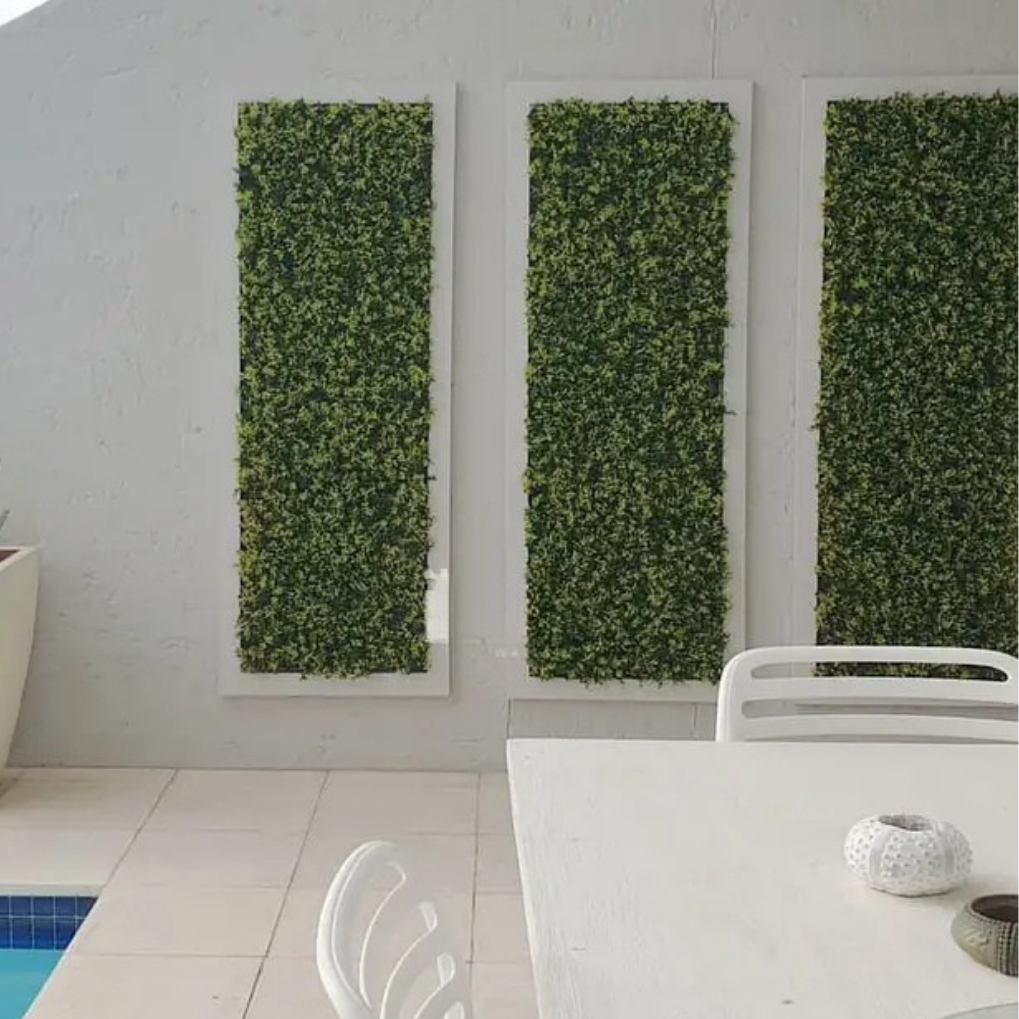 Garden Gyani Artificial Vertical Garden Panel 50×50 cm | Light Green Boxwood Wall Decor | Indoor Outdoor Greenery Panel
