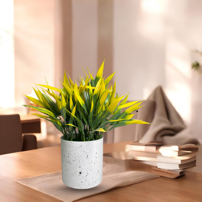 Garden Gyani Artificial Rubber Plant – Small Faux Potted Plant for Tabletop, Home, Bathroom & Office Décor | Indoor Decorative Greenery