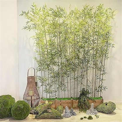 Garden Gyani HM Semi Natural Bamboo – 300 cm Tall Artificial Plant | Lifelike Faux Indoor & Outdoor Décor Without Pot