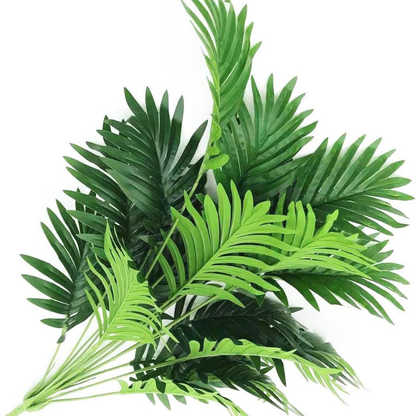 Garden Gyani Artificial Palm Plant with Faux Turtle Leaf – 70 cm Tall Tropical Areca Palm Tree with Black Pot | 18 Leaves | Indoor & Outdoor Decorative Plant