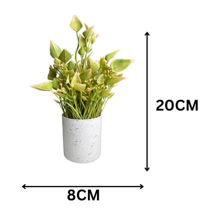 Garden Gyani Artificial Rubber Plant – Small Faux Potted Plant for Tabletop, Home, Bathroom & Office Décor | Indoor Decorative Greenery
