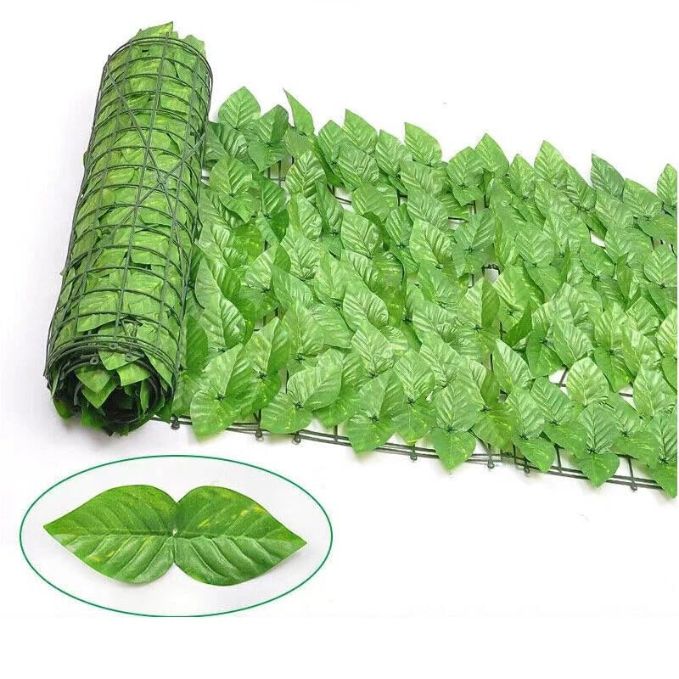 Garden Gyani Artificial Ivy Leaf Mat – 1m x 3m Faux Green Privacy Fence Panel for Wall, Balcony, Vertical Garden & Backdrop Decoration