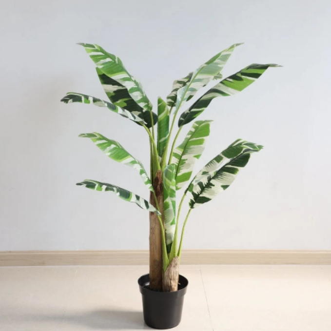 Garden Gyani Banana White X3 – 180 cm Tall Artificial Plant Without Pot | Lifelike Faux Tropical Greenery for Home & Office