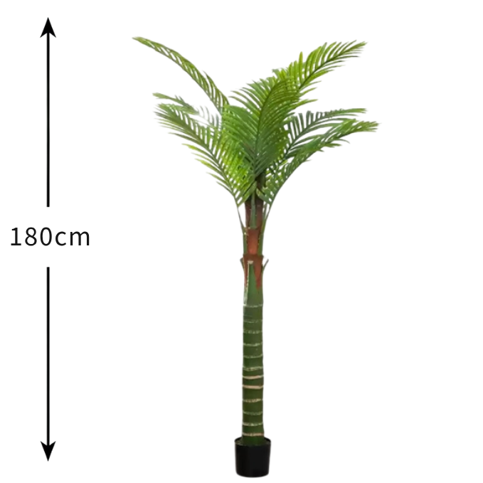 Garden Gyani Areca Palm – 180 cm Tall Artificial Plant with 9 Lifelike Leaves Without Pot | Faux Tropical Greenery for Home & Office