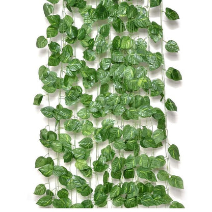 Garden Gyani Artificial Ivy Garlands – 12 Pack Hanging Vine Creepers, 6.7 Ft Each with 80 Leaves per String for Home, Wall & Party Decoration