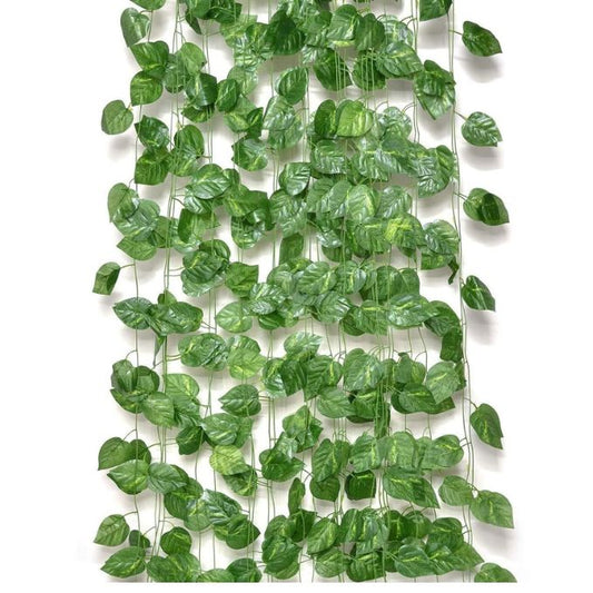 Garden Gyani Artificial Ivy Garlands – 12 Pack Hanging Vine Creepers, 6.7 Ft Each with 80 Leaves per String for Home, Wall & Party Decoration