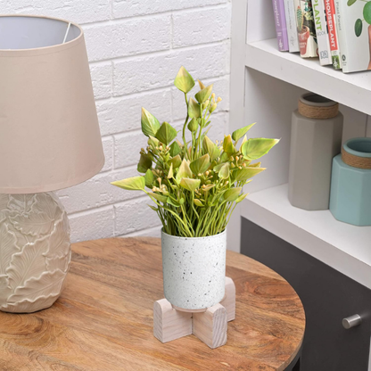 Garden Gyani Artificial Rubber Plant – Small Faux Potted Plant for Tabletop, Home, Bathroom & Office Décor | Indoor Decorative Greenery