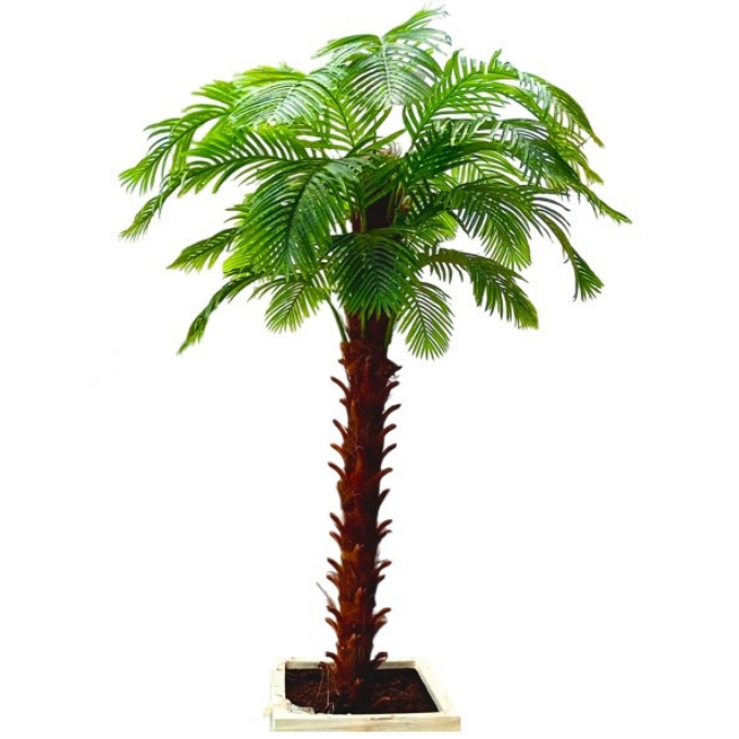 Garden Gyani Artificial Date Palm – 285 cm Tall Faux Palm Tree Without Pot | Lifelike Tropical Indoor & Outdoor Greenery