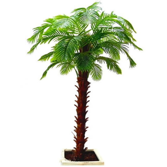 Garden Gyani Artificial Date Palm – 285 cm Tall Faux Palm Tree Without Pot | Lifelike Tropical Indoor & Outdoor Greenery
