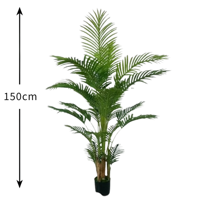 Garden Gyani Areca Palm X2 – 150 cm Tall Artificial Plant Without Pot | Lifelike Faux Tropical Greenery for Home & Office