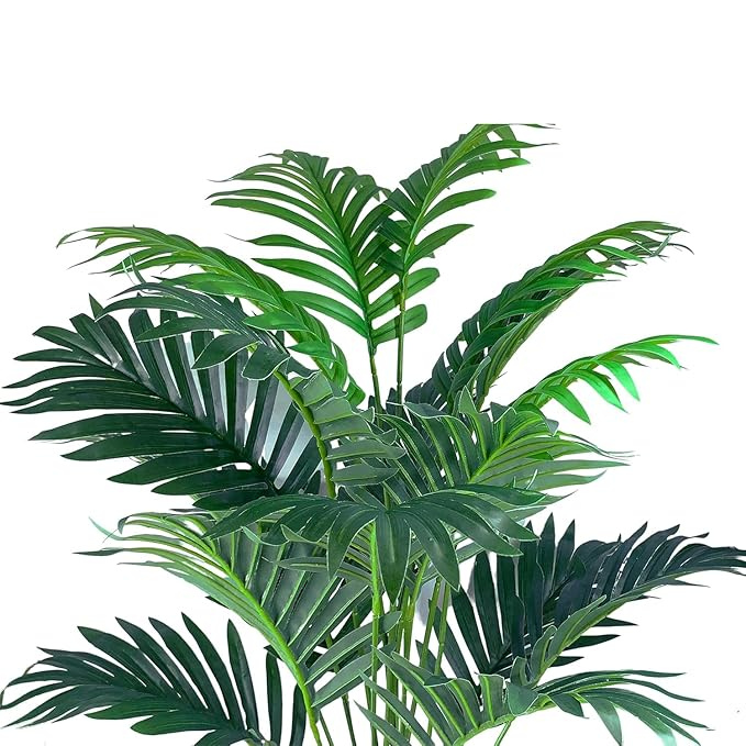Garden Gyani Artificial Areca Palm Tree – 110 cm Tall Faux Tropical Plant with 18 Leaves | UV Resistant Indoor & Outdoor Plant with Pot | Realistic Home, Office & Balcony Decor