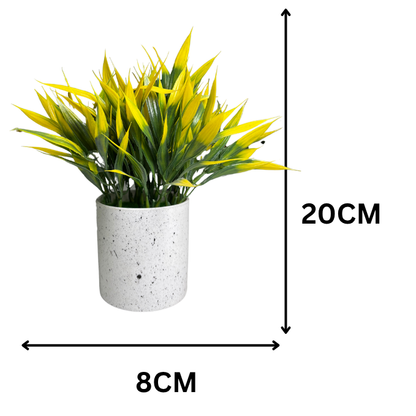 Garden Gyani Artificial Rubber Plant – Small Faux Potted Plant for Tabletop, Home, Bathroom & Office Décor | Indoor Decorative Greenery