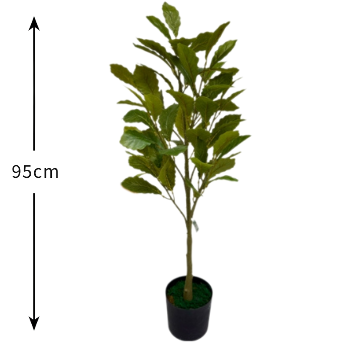 Garden Gyani Rubber Leaves Mix – 95 cm Tall Artificial Plant | Lifelike Faux Indoor & Outdoor Décor Without Pot