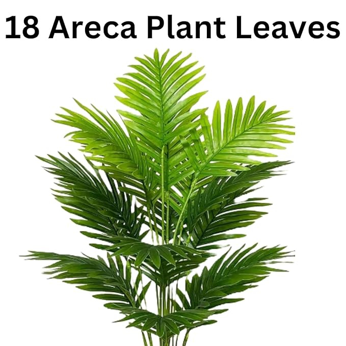 Garden Gyani Artificial Areca Palm Plant – 75 cm Tall Faux Palm Tree with 18 Turtle Leaves | Without Pot | Indoor & Outdoor Décor for Home & Office