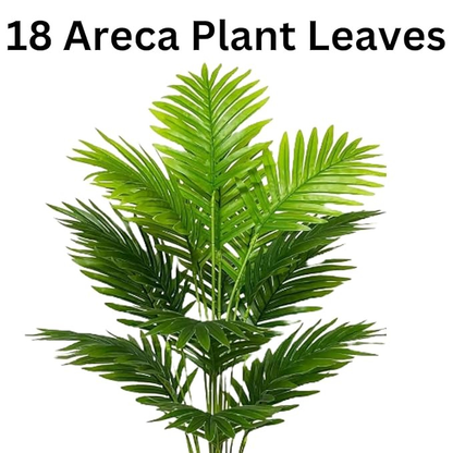 Garden Gyani Artificial Areca Palm Plant – 75 cm Tall Faux Palm Tree with 18 Turtle Leaves | Without Pot | Indoor & Outdoor Décor for Home & Office