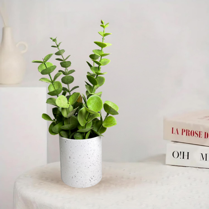 Garden Gyani Artificial Rubber Plant – Small Faux Potted Plant for Tabletop, Home, Bathroom & Office Décor | Indoor Decorative Greenery
