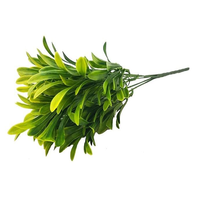 Garden Gyani 30CM Artificial Euphorbia Plant – 2 Stems (No Vase), Realistic Green Plastic Plant for Home, Office & Table Décor