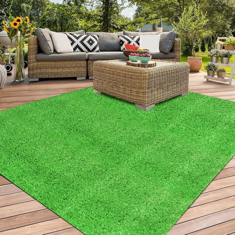 Garden Gyani Artificial Grass Mat 60mm – 6.6ft x 8ft Premium Faux Lawn Carpet