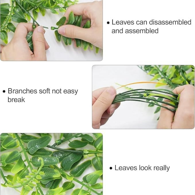 Garden Gyani Artificial Hanging Fern Vine – Pack of 4 Faux Ivy Leaf Strands for Indoor & Outdoor Greenery Decor | Balcony, Garden, Living Room & Bedroom Decoration