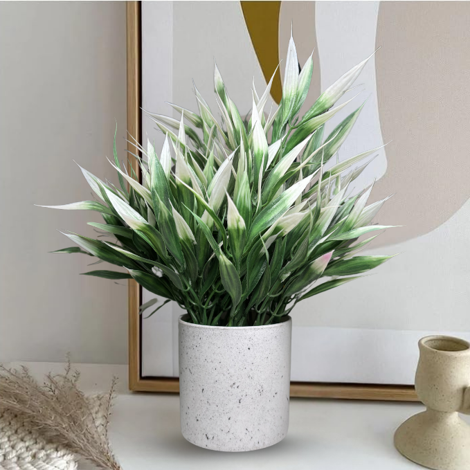 Garden Gyani Artificial Rubber Plant – Small Faux Potted Plant for Tabletop, Home, Bathroom & Office Décor | Indoor Decorative Greenery