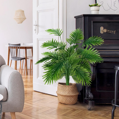 Garden Gyani Artificial Areca Palm Tree – 110 cm Tall Faux Tropical Plant with 18 Leaves | UV Resistant Indoor & Outdoor Plant with Pot | Realistic Home, Office & Balcony Decor