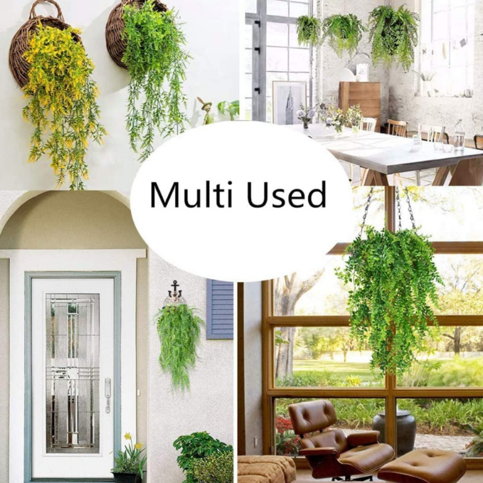 Garden Gyani Artificial Hanging Vines – Faux Willow Leaf Garland for Wall, Balcony & Event Décor | Realistic Trailing Greenery for Home, Office & Festive Styling