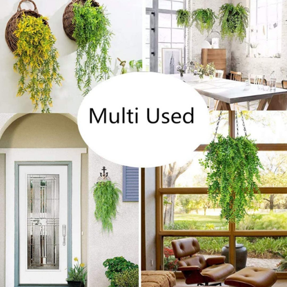 Garden Gyani Artificial Hanging Vines – Faux Willow Leaf Garland for Wall, Balcony & Event Décor | Realistic Trailing Greenery for Home, Office & Festive Styling