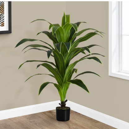 Garden Gyani 120CM Artificial Dracaena Green Plant (Without Pot) – Tall Lifelike Decorative Plant for Home, Office & Indoor Décor