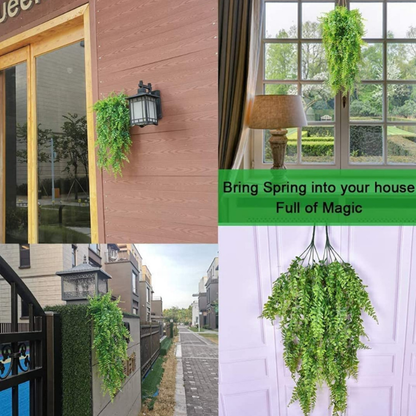 Garden Gyani Artificial Hanging Vines – Faux Willow Leaf Garland for Wall, Balcony & Event Décor | Realistic Trailing Greenery for Home, Office & Festive Styling