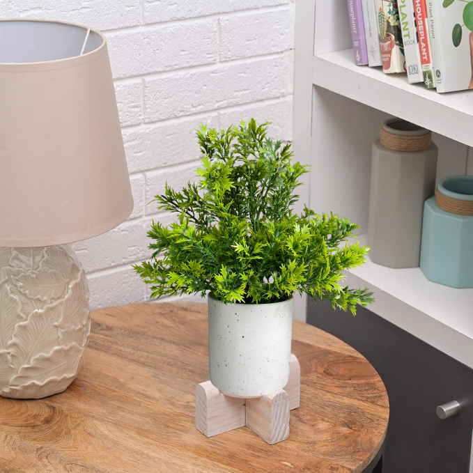 Garden Gyani Artificial Rubber Plant – Small Faux Potted Plant for Tabletop, Home, Bathroom & Office Décor | Indoor Decorative Greenery