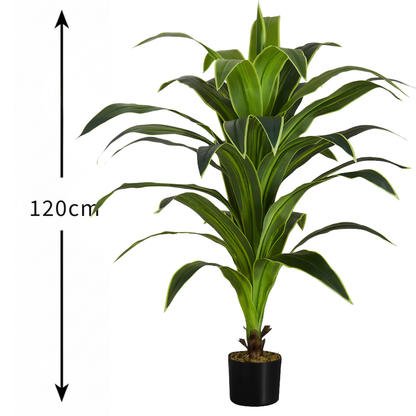 Garden Gyani Artificial Dracaena Plant 120cm with Pot – Decorative Indoor Floor Plant