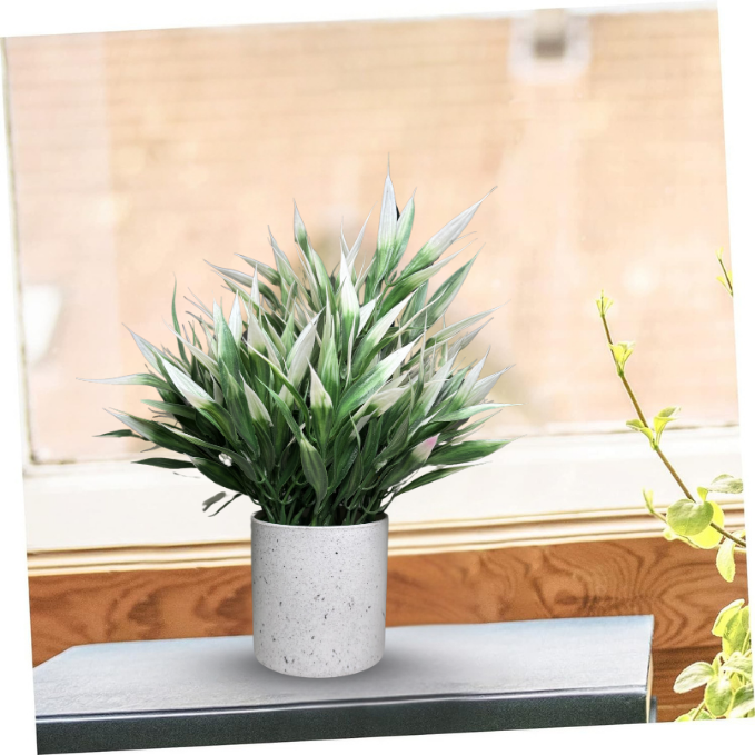 Garden Gyani Artificial Rubber Plant – Small Faux Potted Plant for Tabletop, Home, Bathroom & Office Décor | Indoor Decorative Greenery