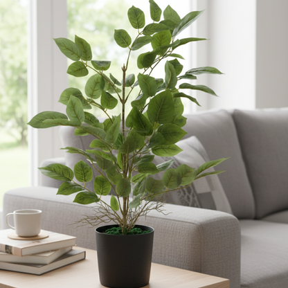 Garden Gyani Redmachira Leaves Mix – 60 cm Tall Artificial Plant | Lifelike Faux Indoor & Outdoor Décor Without Pot