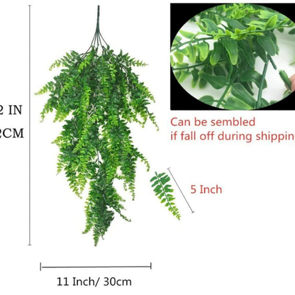 Garden Gyani Artificial Hanging Vines – Faux Willow Leaf Garland for Wall, Balcony & Event Décor | Realistic Trailing Greenery for Home, Office & Festive Styling