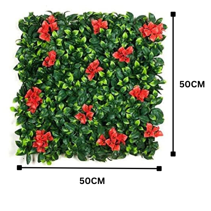 Garden Gyani 50x50 cm Artificial Greenery Wall Panel – Lush Faux Vertical Garden Mat for Wall, Balcony & Home Décor