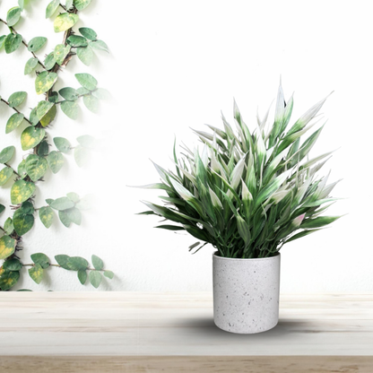 Garden Gyani Artificial Rubber Plant – Small Faux Potted Plant for Tabletop, Home, Bathroom & Office Décor | Indoor Decorative Greenery