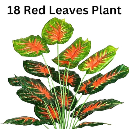Garden Gyani Artificial Money Plant with Pot – 55 cm Tall Faux Green Plant with 18 Tropical Palm Leaves | Indoor Decorative Monstera for Home & Office